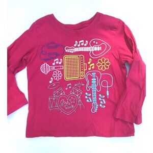 Children's Place Girls Rock Band Shirt 24M